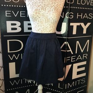 Navy Blue Skater Skirt